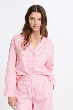 Camisa de pijama de algodón estampada