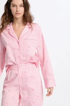 Camisa de pijama de algodón estampada