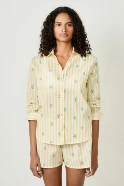 Camisa de pijama de algodón estampada