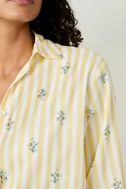 Camisa de pijama de algodón estampada