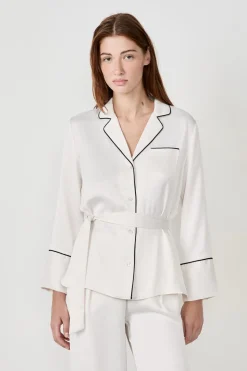 Camisa de pijama de satén