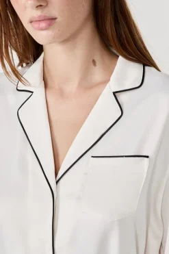 Camisa de pijama de satén