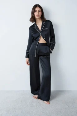 Camisa de pijama de satén