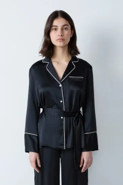 Camisa de pijama de satén