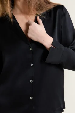 Camisa de pijama de seda