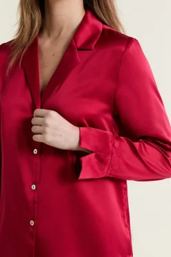 Camisa de pijama de seda