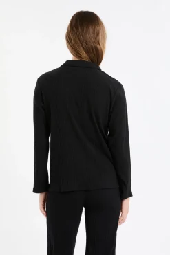 Camisa de pijama Richelieu de punto elástico