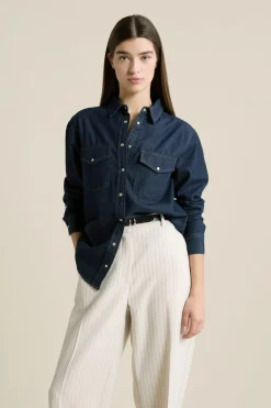 Camisa efecto denim