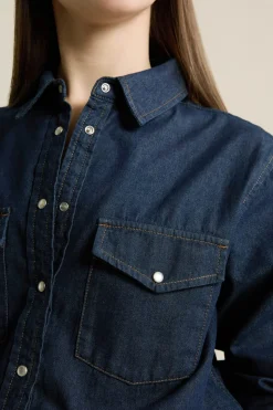 Camisa efecto denim