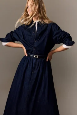 Camisa efecto vaquero de algodón