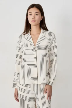 Camisa manga larga estampada