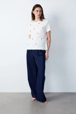 Camiseta corazón de algodón