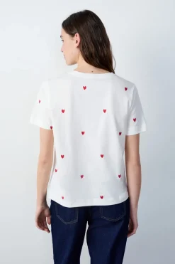 Camiseta corazón de algodón