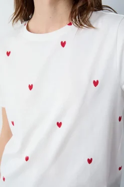Camiseta corazón de algodón