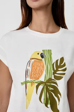 Camiseta de algodón estampada