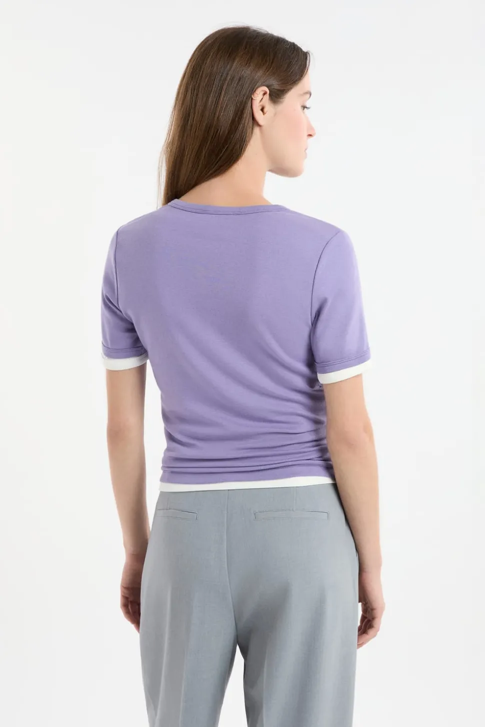 Camiseta de manga corta con algodón