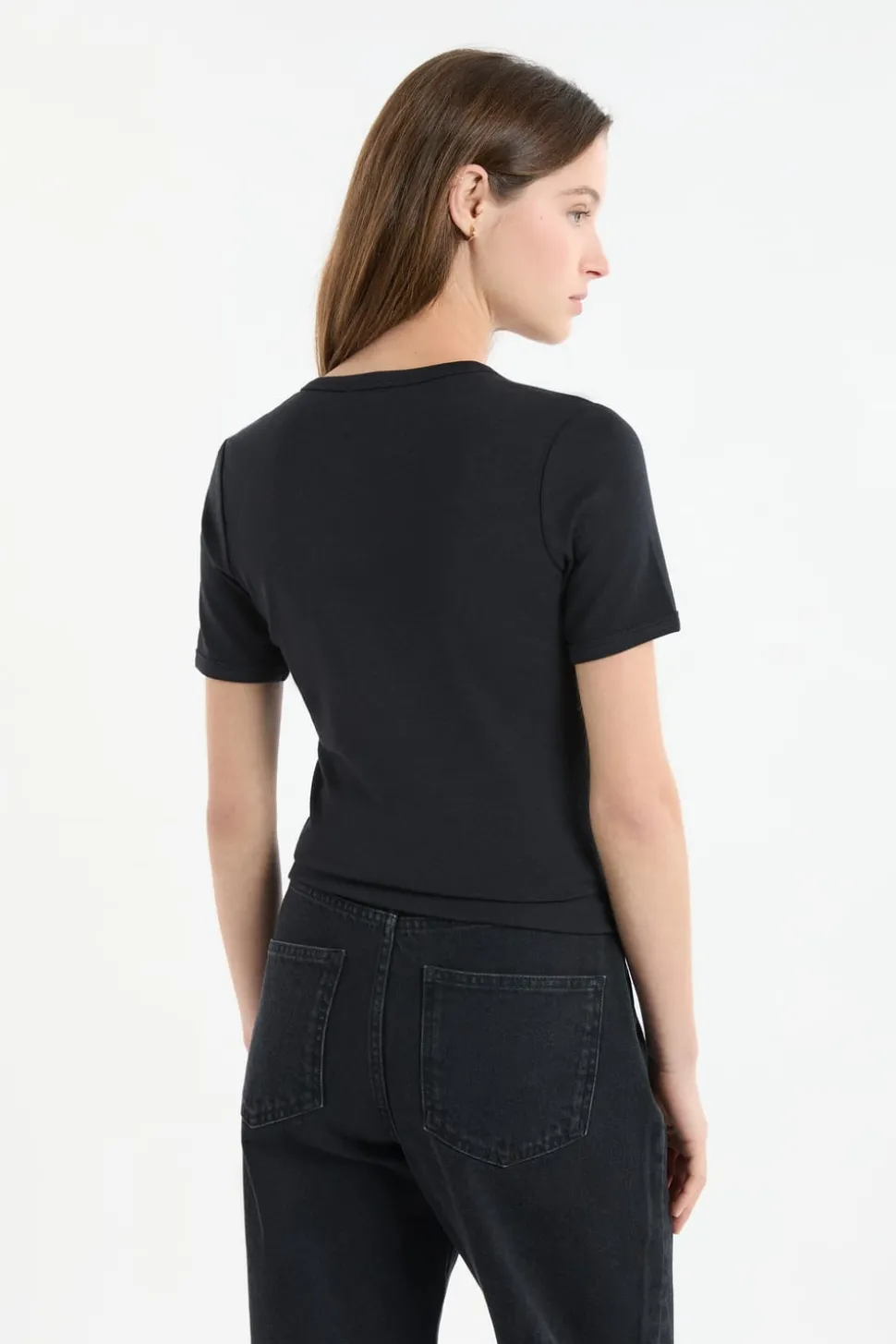 Camiseta de manga corta con algodón