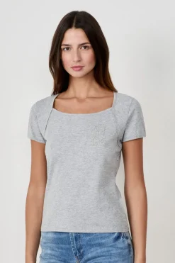 Camiseta de manga corta de algodón