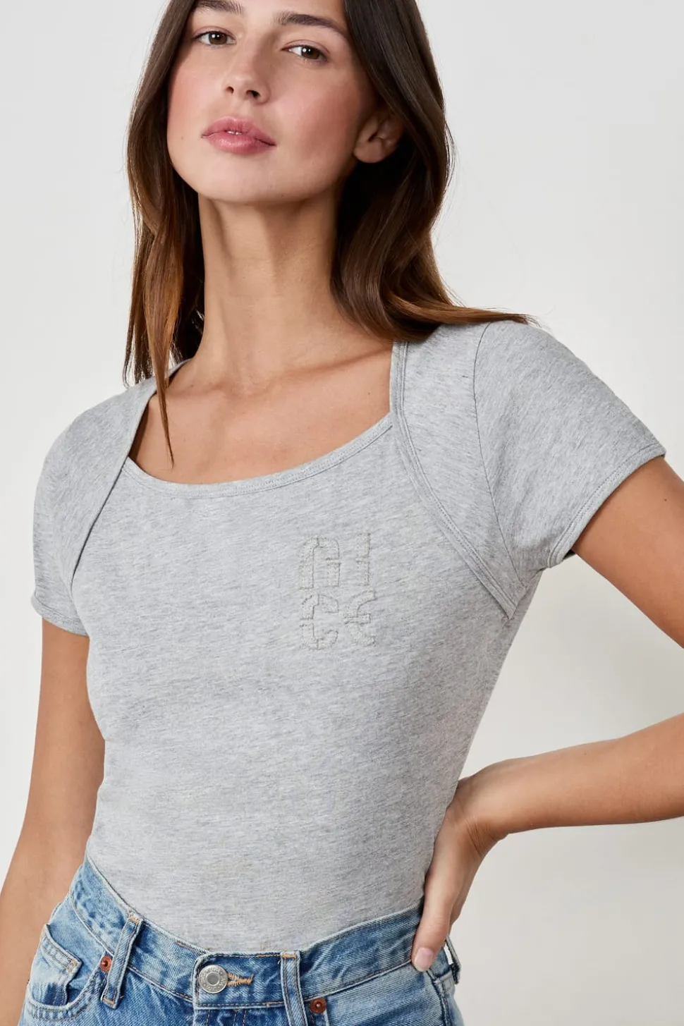 Camiseta de manga corta de algodón