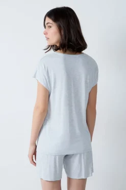 Camiseta de manga corta de pijama de modal