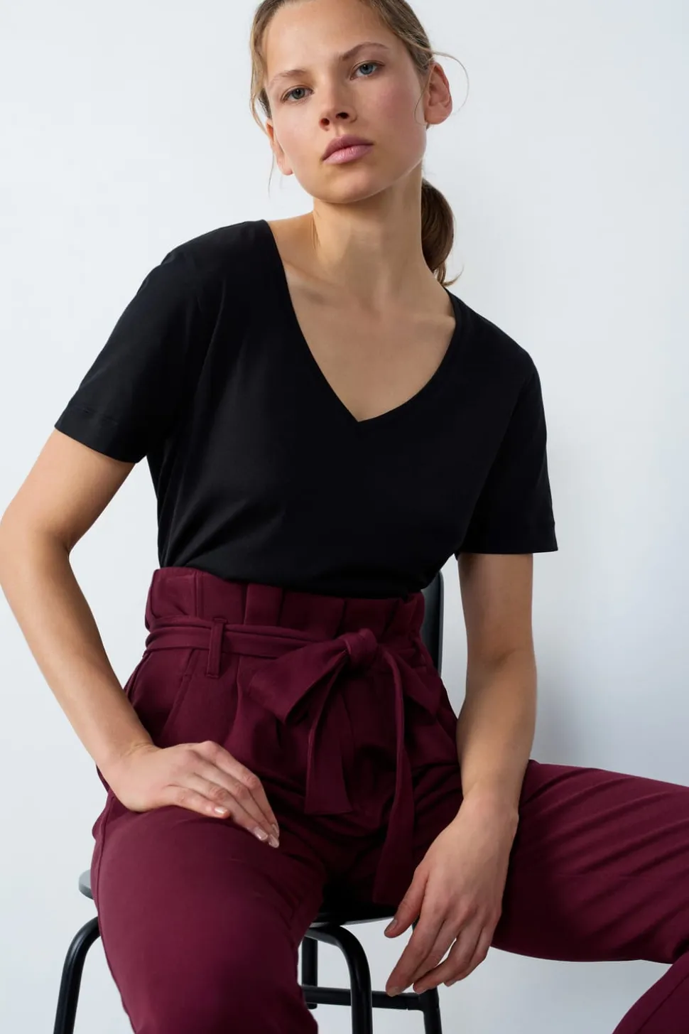 Camiseta de manga corta de algodón