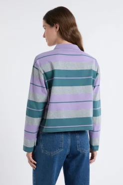 Camiseta de manga larga con cuello polo