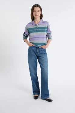 Camiseta de manga larga con cuello polo