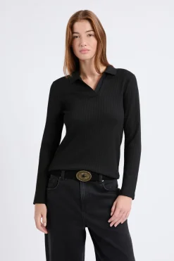 Camiseta de manga larga con cuello en V