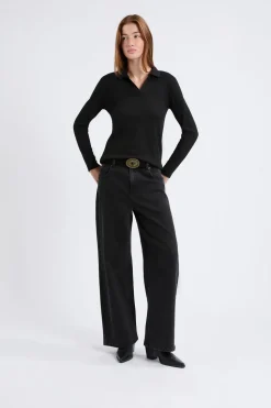 Camiseta de manga larga con cuello en V