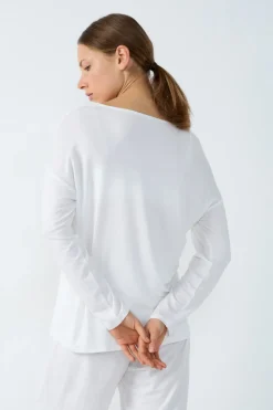 Camiseta de manga larga de pijama de modal