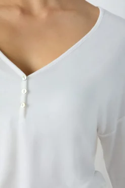 Camiseta de manga larga de pijama de modal