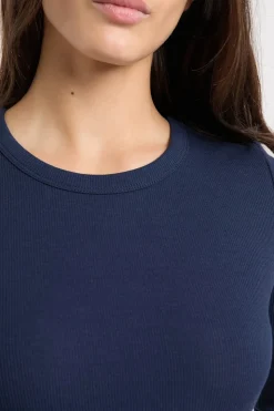 Camiseta de pijama con cuello redondo y algodón