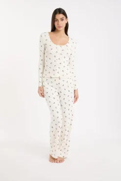 Camiseta de pijama con estampado de cerezas