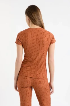 Camiseta de pijama con estampado de corazones