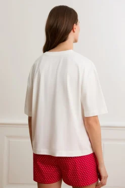 Camiseta de pijama de algodón con ilustración «Paris»