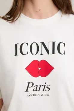 Camiseta de pijama de algodón con ilustración «Paris»