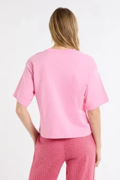 Camiseta de pijama de algodón con estampado