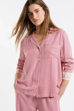 Camiseta de pijama de manga larga estampada