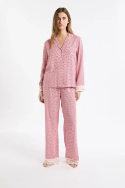 Camiseta de pijama de manga larga estampada