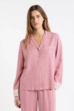 Camiseta de pijama de manga larga estampada