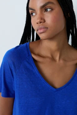 Camiseta de pijama de manga corta de lino