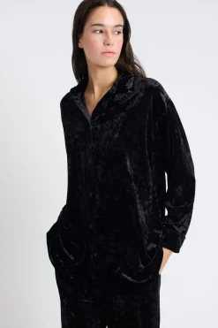 Camiseta de pijama de terciopelo