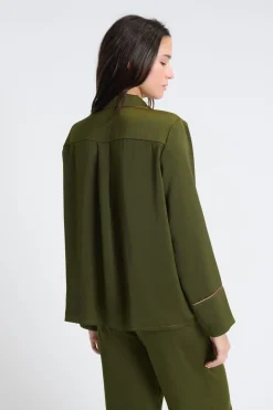 Camiseta de pijama satinada con estampados