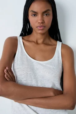 Camiseta de tirantes 100% lino