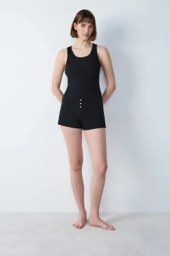 Camiseta de tirantes canalé