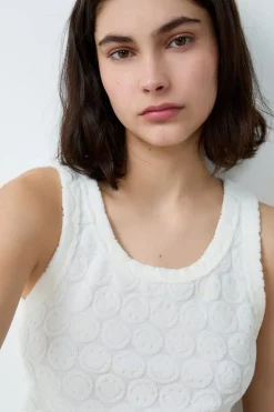 Camiseta de tirantes en rizo de algodón Smiley®ORIGINALS