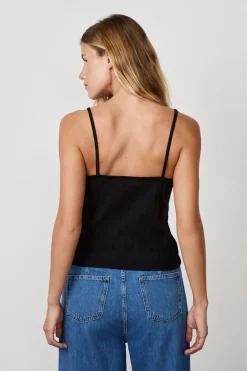 Camiseta sin mangas de algodón con tirantes finos