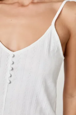 Camiseta sin mangas de algodón con tirantes finos