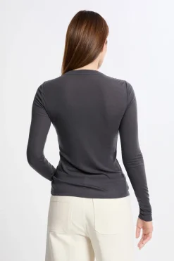 Camiseta térmica de cuello redondo con lana