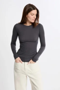 Camiseta térmica de cuello redondo con lana